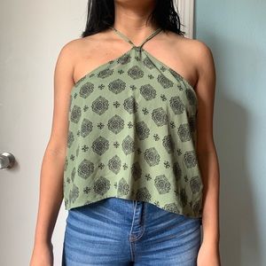 Forever 21 Green Crop Top